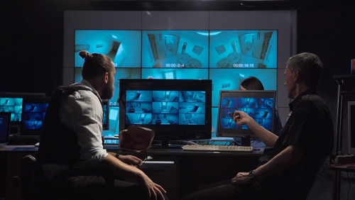 This is an image of Seneca private investigators reviewing video surveillance.