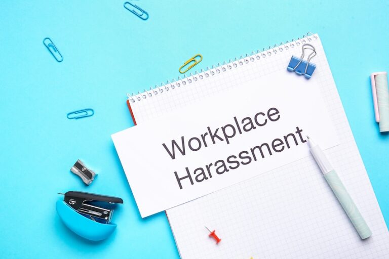 Workplace harassment investigation materials and documentation prepared for formal complaint review.